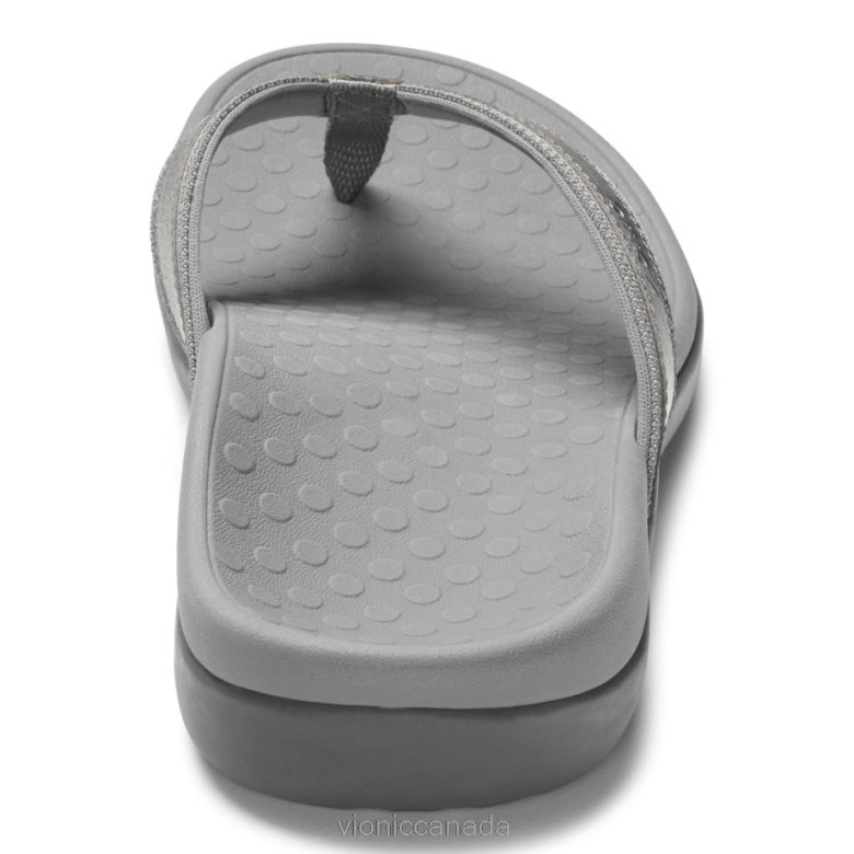 Vionic Tide II Toe Post Sandal 4642661384 Pewter Metallic Vionic canada sale