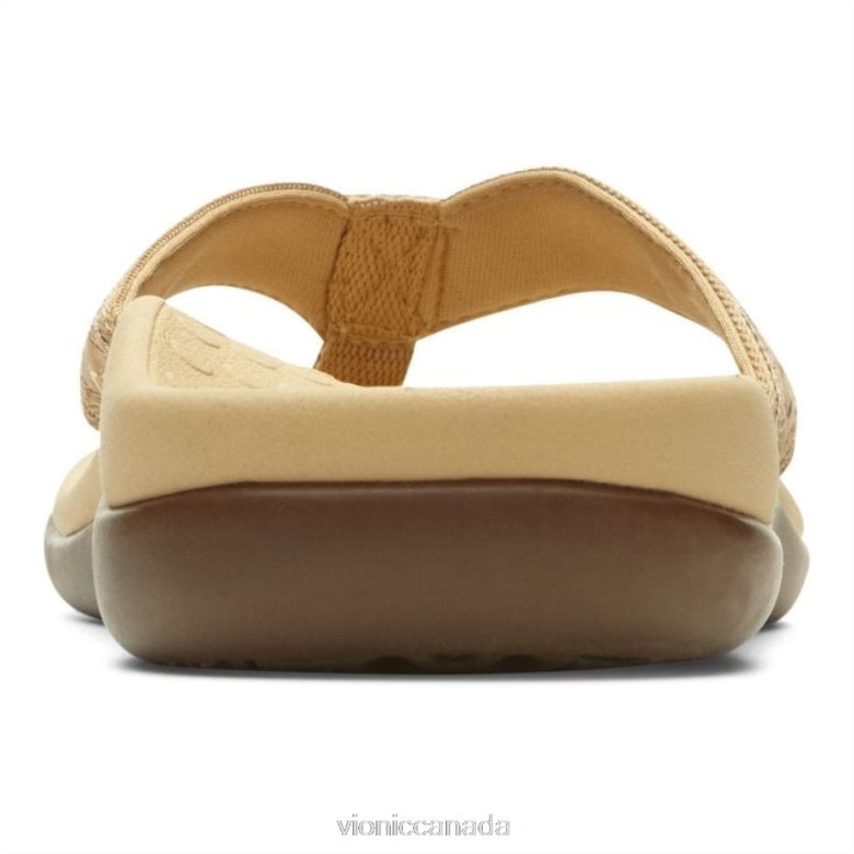 Vionic Tide II Toe Post Sandal 4642661388 Gold Cork Vionic shoes calgary