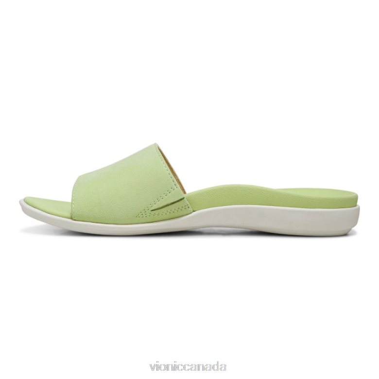 Vionic Val Slide Sandal 4642661410 Pale Lime Vionic boots canada