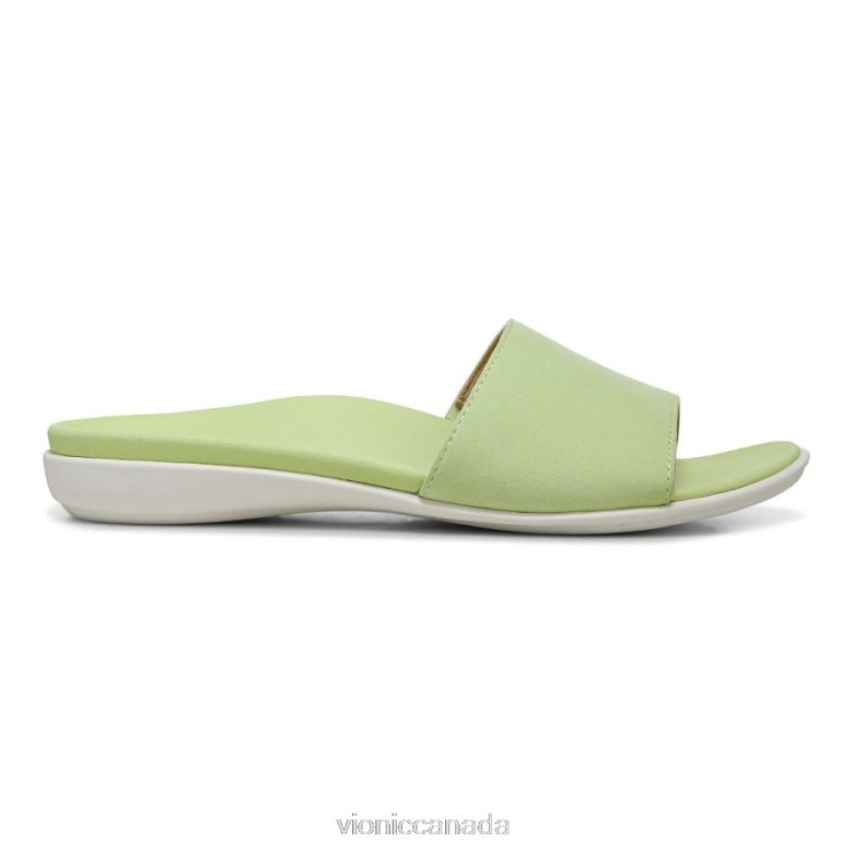 Vionic Val Slide Sandal 4642661410 Pale Lime Vionic boots canada