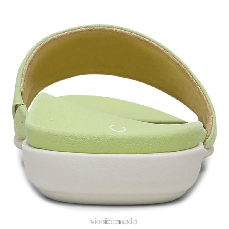 Vionic Val Slide Sandal 4642661410 Pale Lime Vionic boots canada