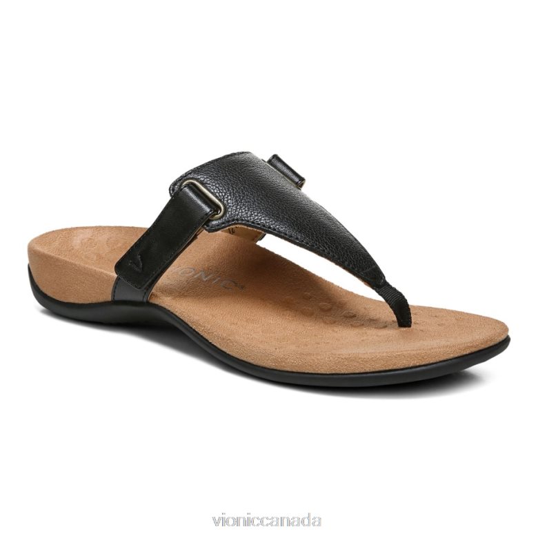 Vionic Wanda T-Strap Sandal 4642661435 Black Vionic calgary