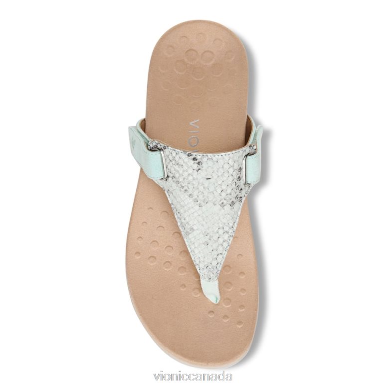 Vionic Wanda T-Strap Sandal 4642661436 Seafoam Vionic shoes calgary