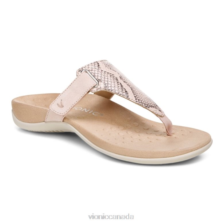 Vionic Wanda T-Strap Sandal 4642661437 Pale Blush Vionic sandals canada