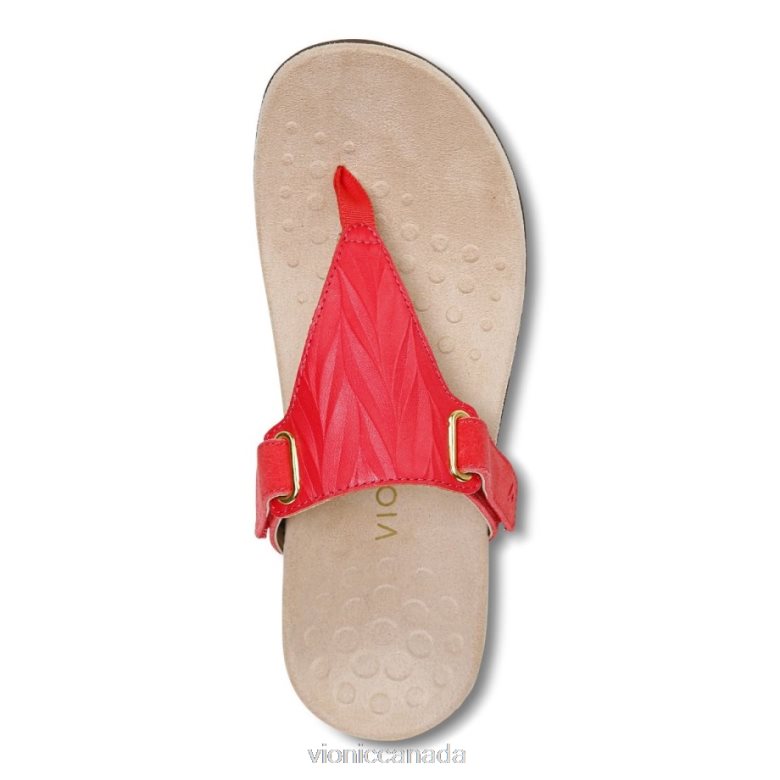 Vionic Wanda T-Strap Sandal 4642661439 Poppy Vionic canada shoes
