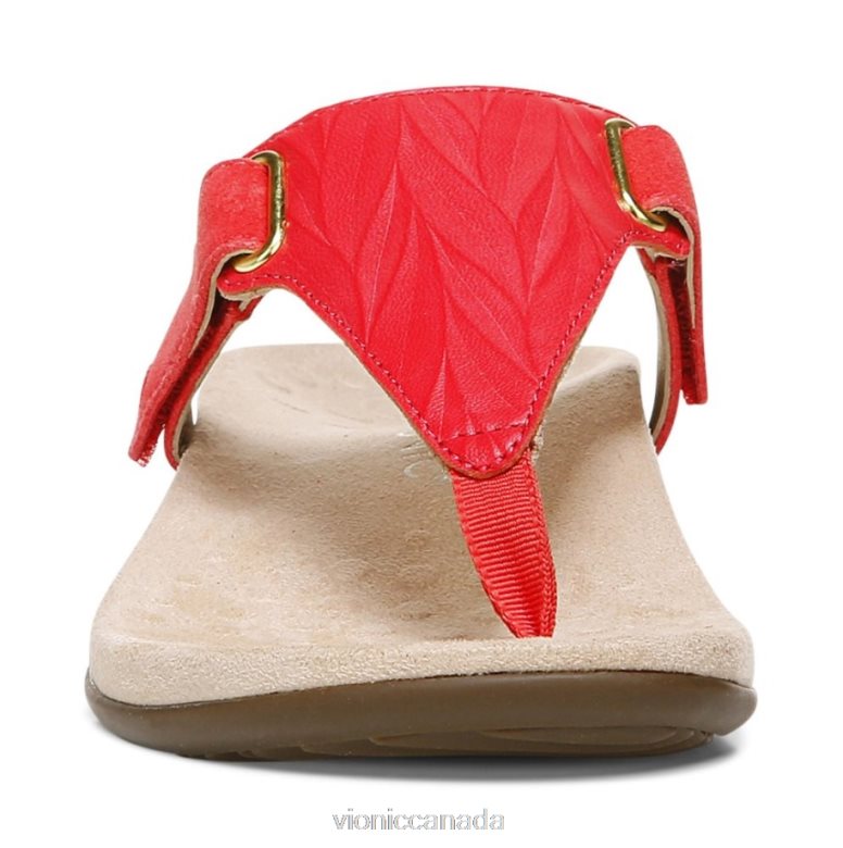 Vionic Wanda T-Strap Sandal 4642661439 Poppy Vionic canada shoes